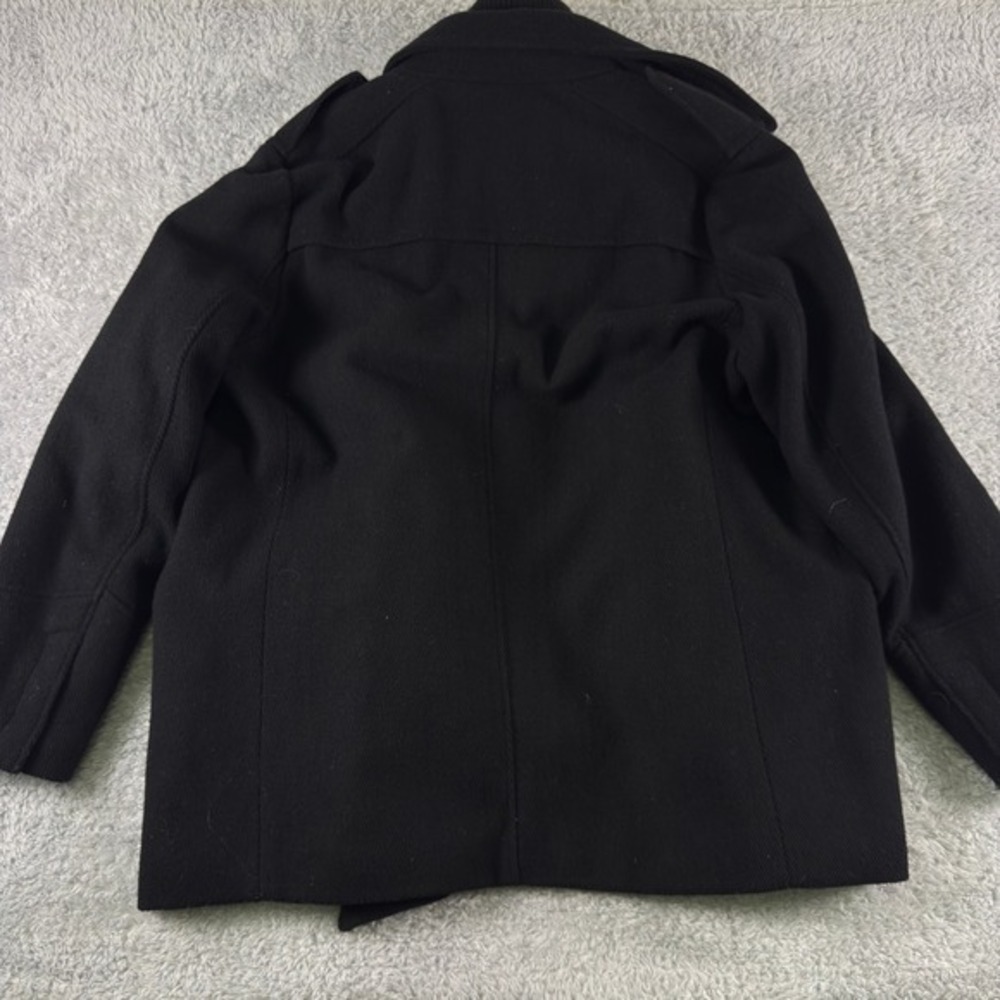 Levis Mens Black Wool Blend Double Breasted Peacoat Jacket XL RN54163 - Picture 12 of 14